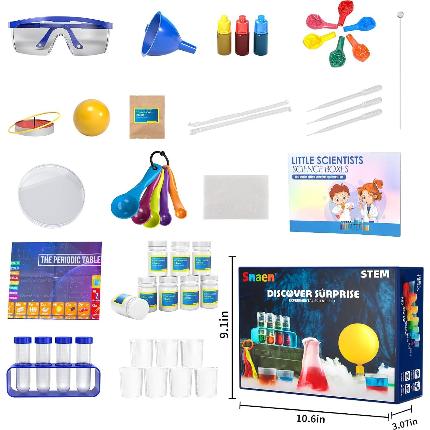 Kit de Experimentos Científicos SNAEN 220+ para Niños 3-12 Años