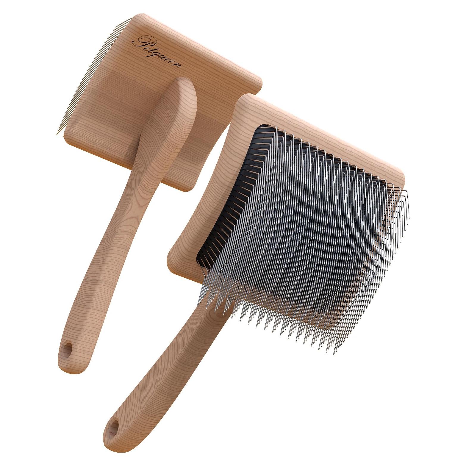 Cepillo Slicker Profesional Petqueen para Perros Grandes - 20.3cm