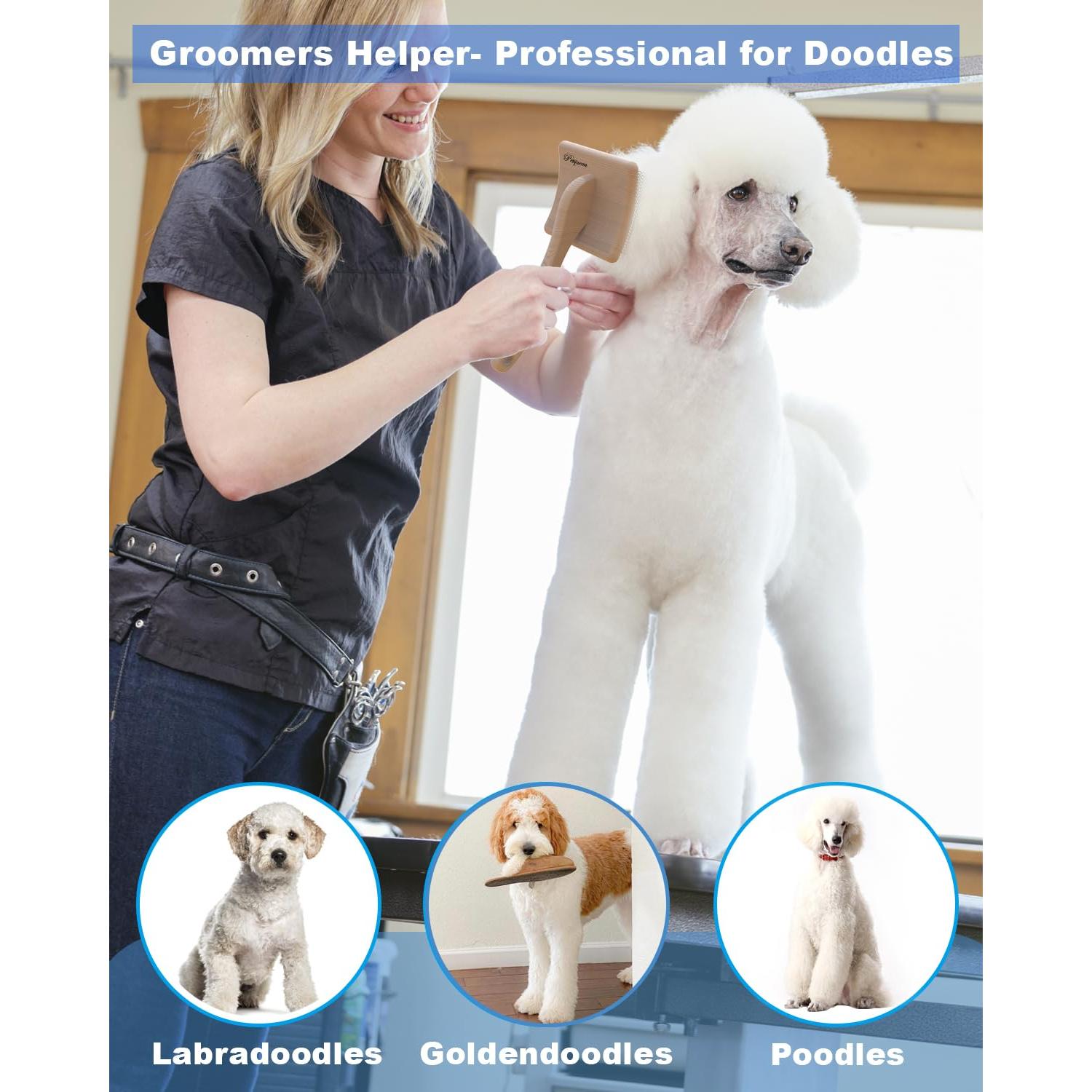 Cepillo Slicker Profesional Petqueen para Perros Grandes - 20.3cm