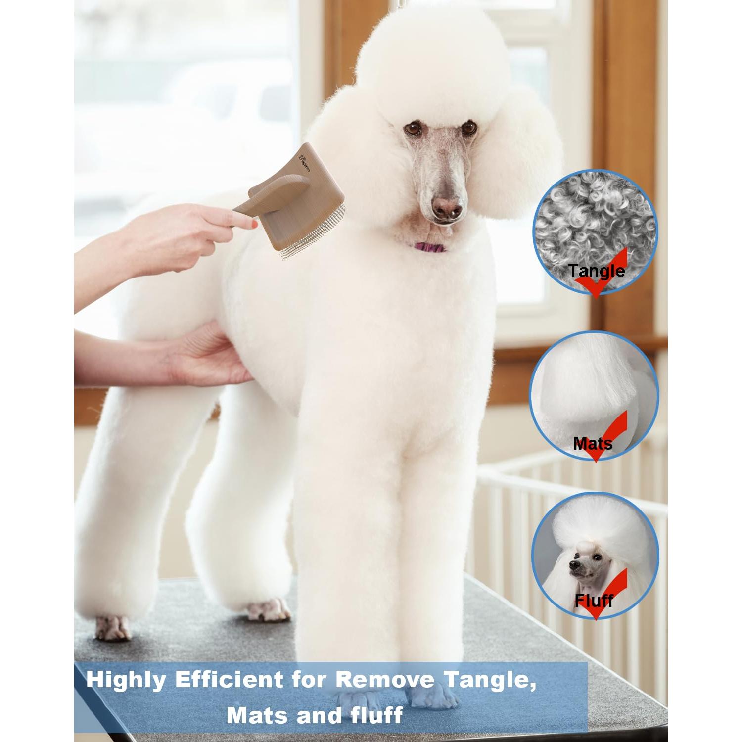 Cepillo Slicker Profesional Petqueen para Perros Grandes - 20.3cm