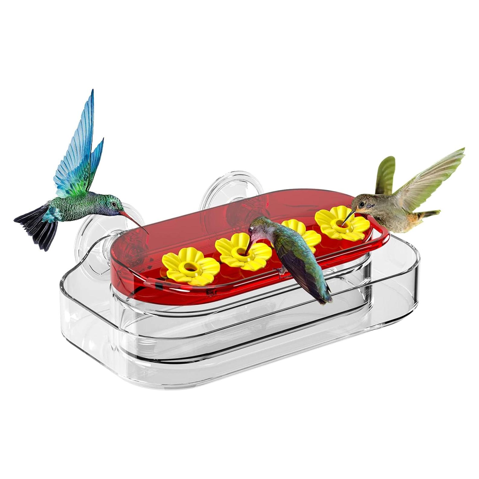 Alimentador de Colibríes Redboat para Ventana 295 ml 4 Puertos