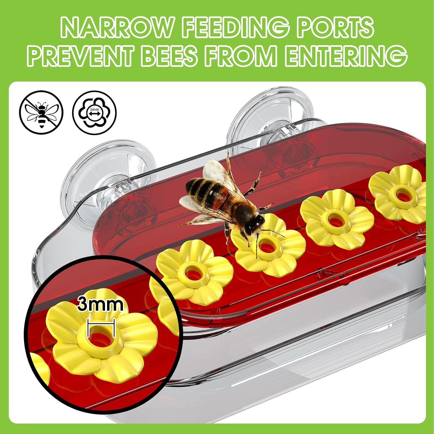 Alimentador de Colibríes Redboat para Ventana 295 ml 4 Puertos