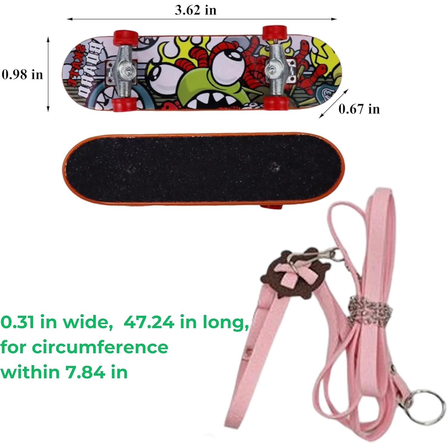 Correa y Patineta para Tortugas PurrrfectionPet Pequeño Rosa