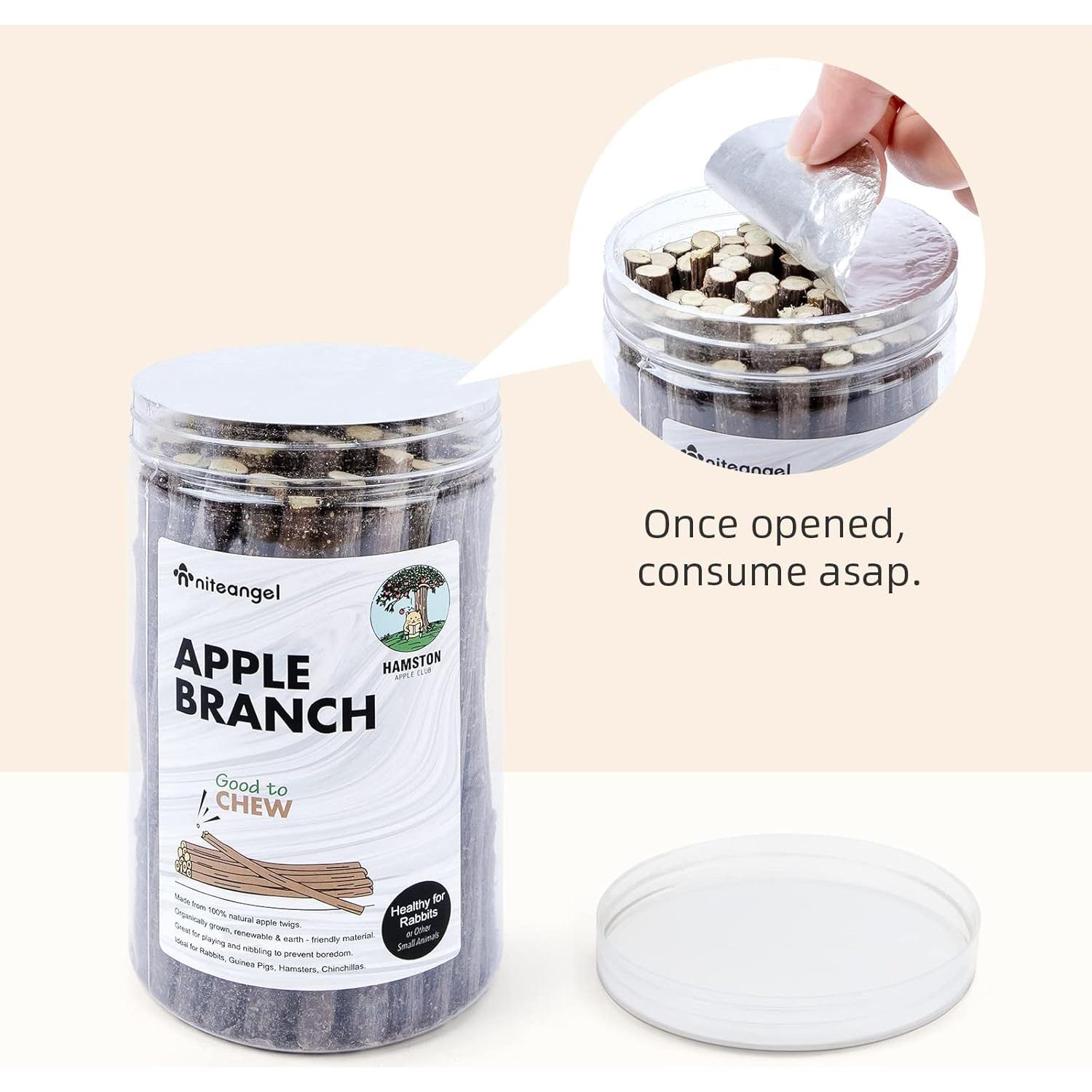 Juguetes de Masticar Niteangel para Conejos y Hámsters - Rama de Manzana