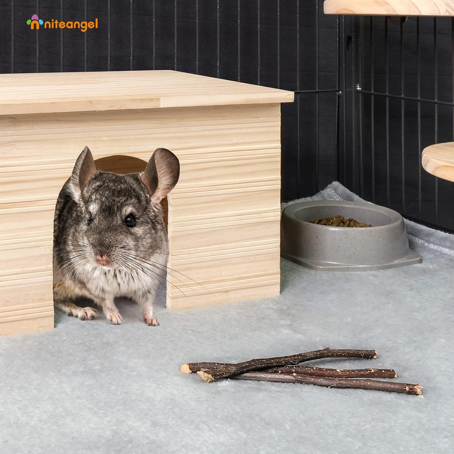 Juguetes de Masticar Niteangel para Conejos y Hámsters - Rama de Manzana