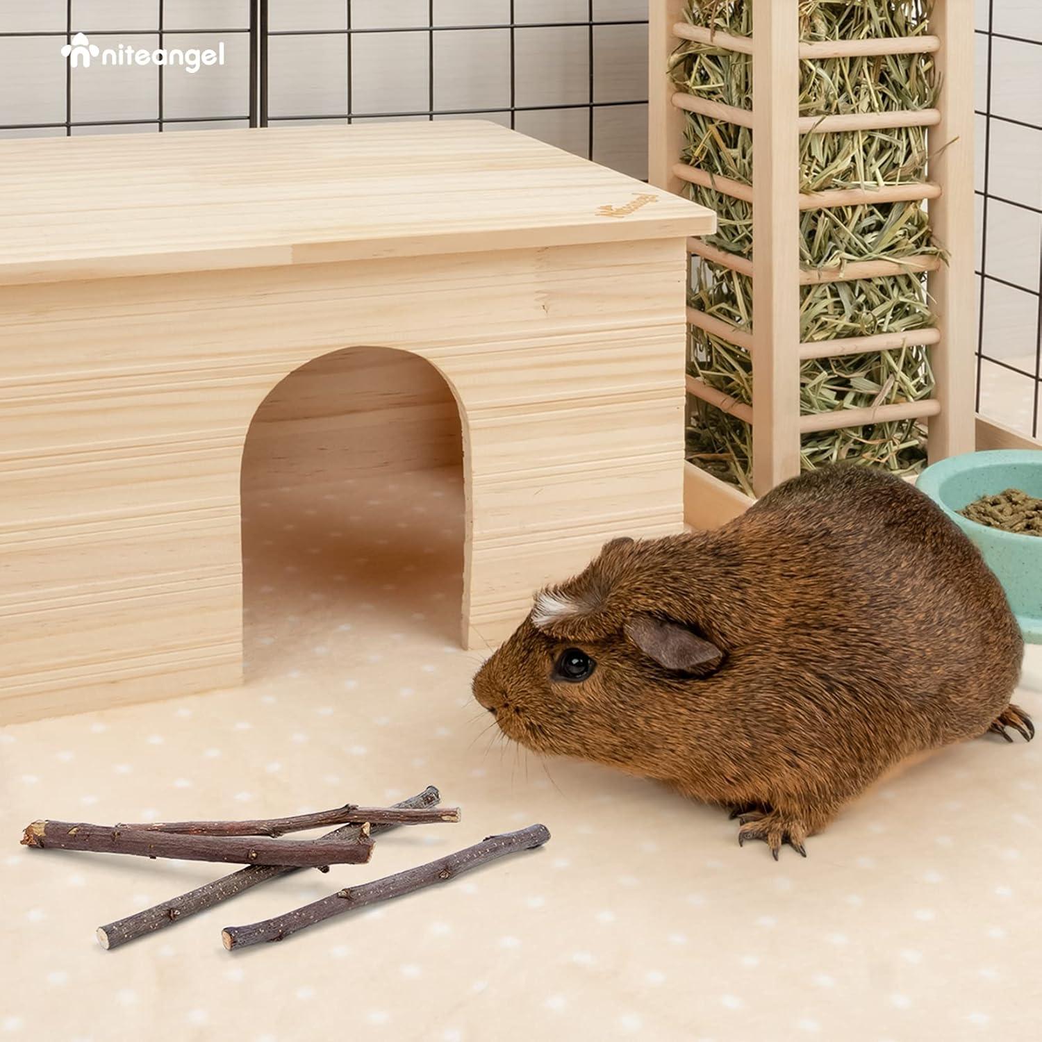 Juguetes de Masticar Niteangel para Conejos y Hámsters - Rama de Manzana