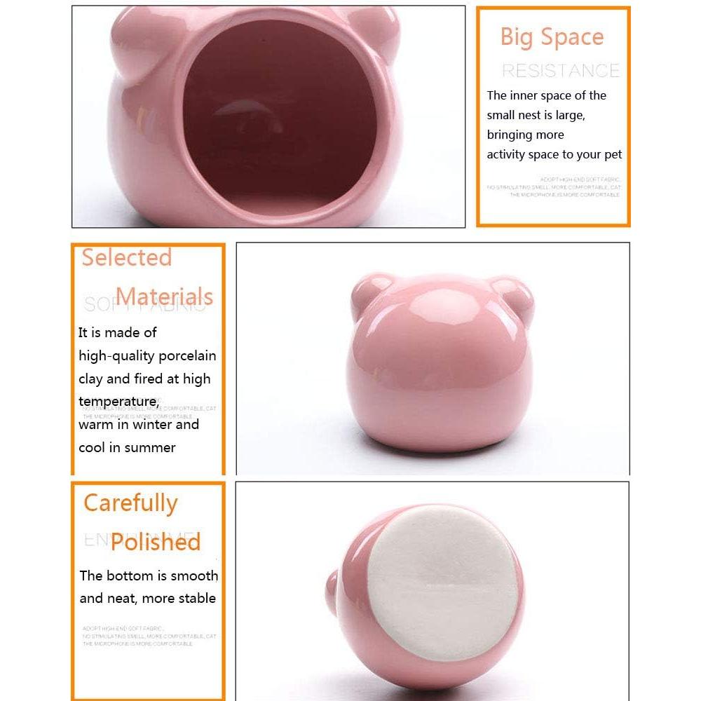 Casa de Hámster Cerámica Gutongyuan - Refugio Pequeño 8.5x8x6.6cm