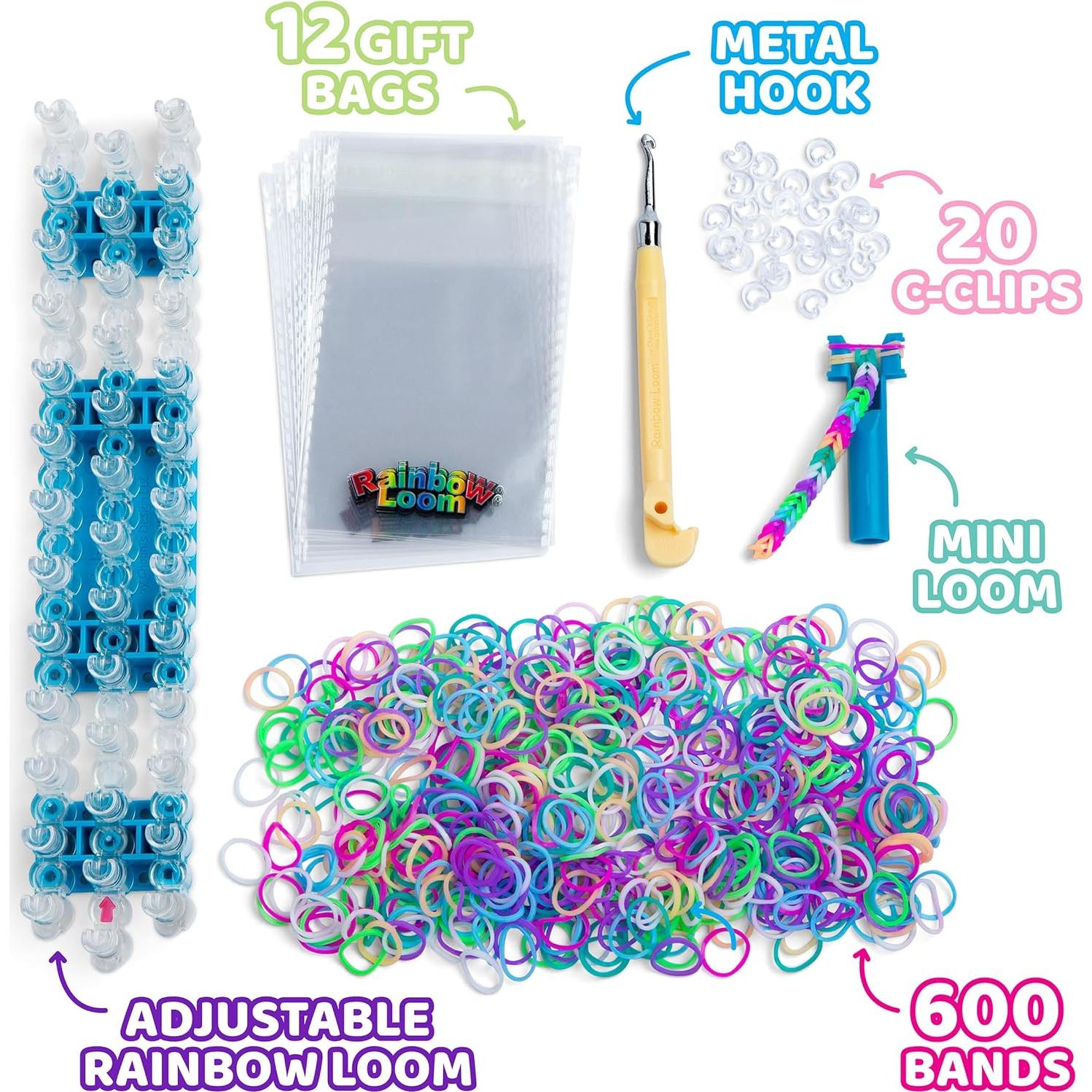 Kit de Fabricación de Pulseras Rainbow Loom Original 600 Bandas