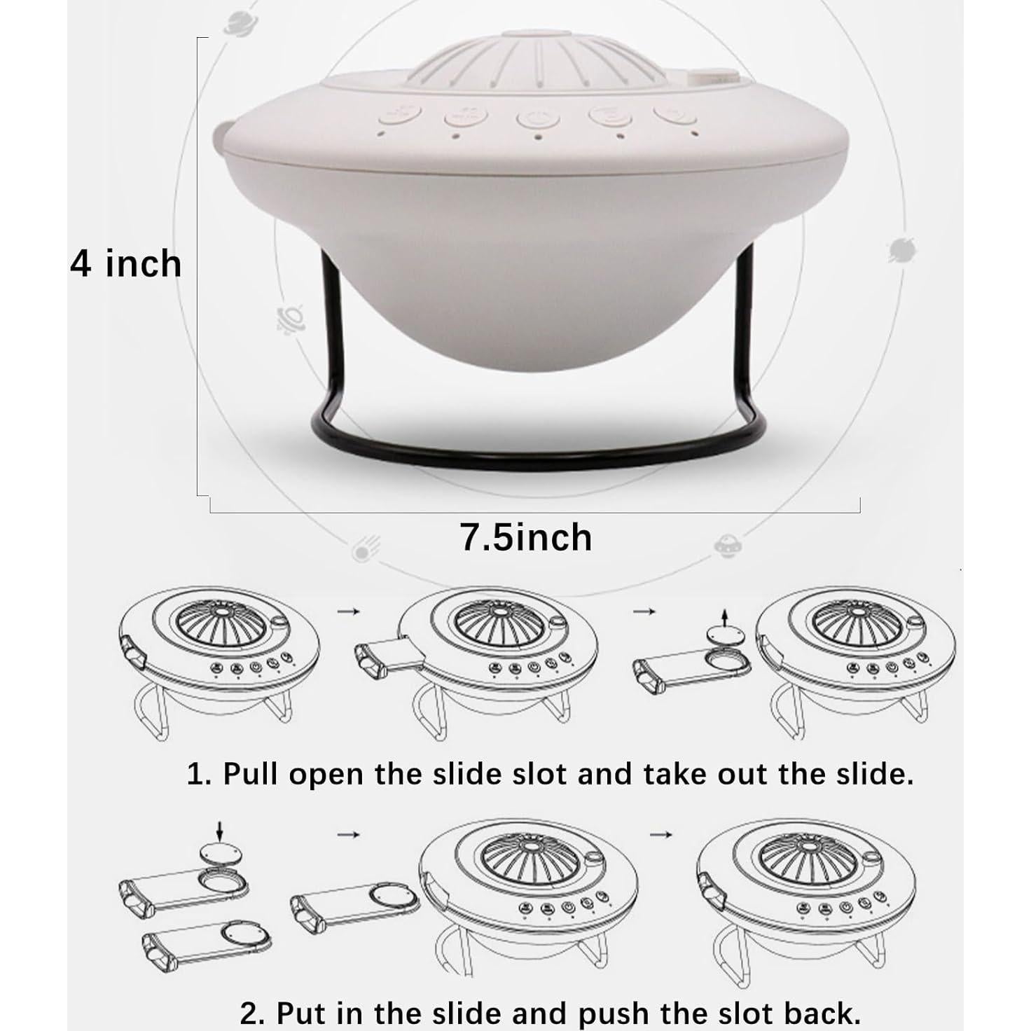 Proyector de Estrellas LIDOTAICKE PX-01 Blanco 12 en 1