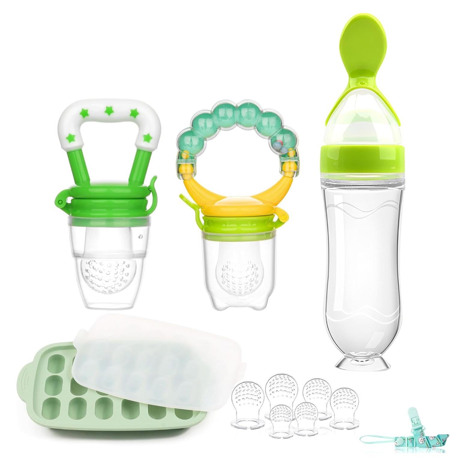 Alimentador de Frutas para Bebés WAJIAYON + Moldes de Popsicle