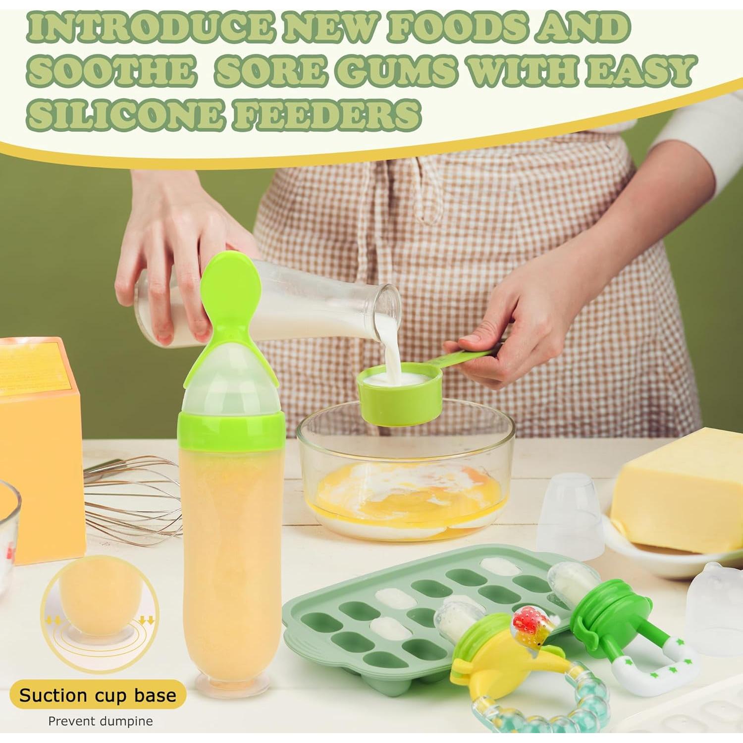 Alimentador de Frutas para Bebés WAJIAYON + Moldes de Popsicle