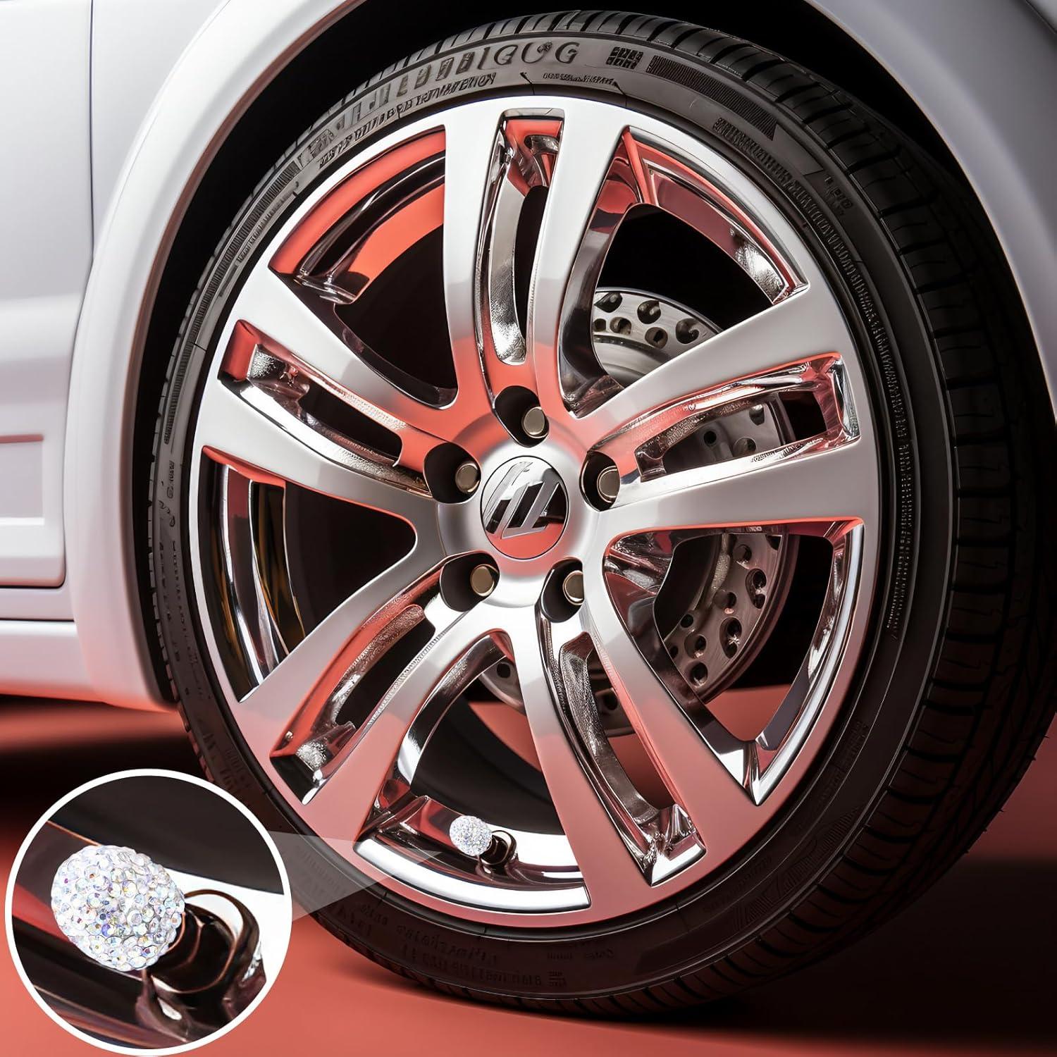 4 Tapas de Válvula de Neumático MEAJOO Colorido Universal