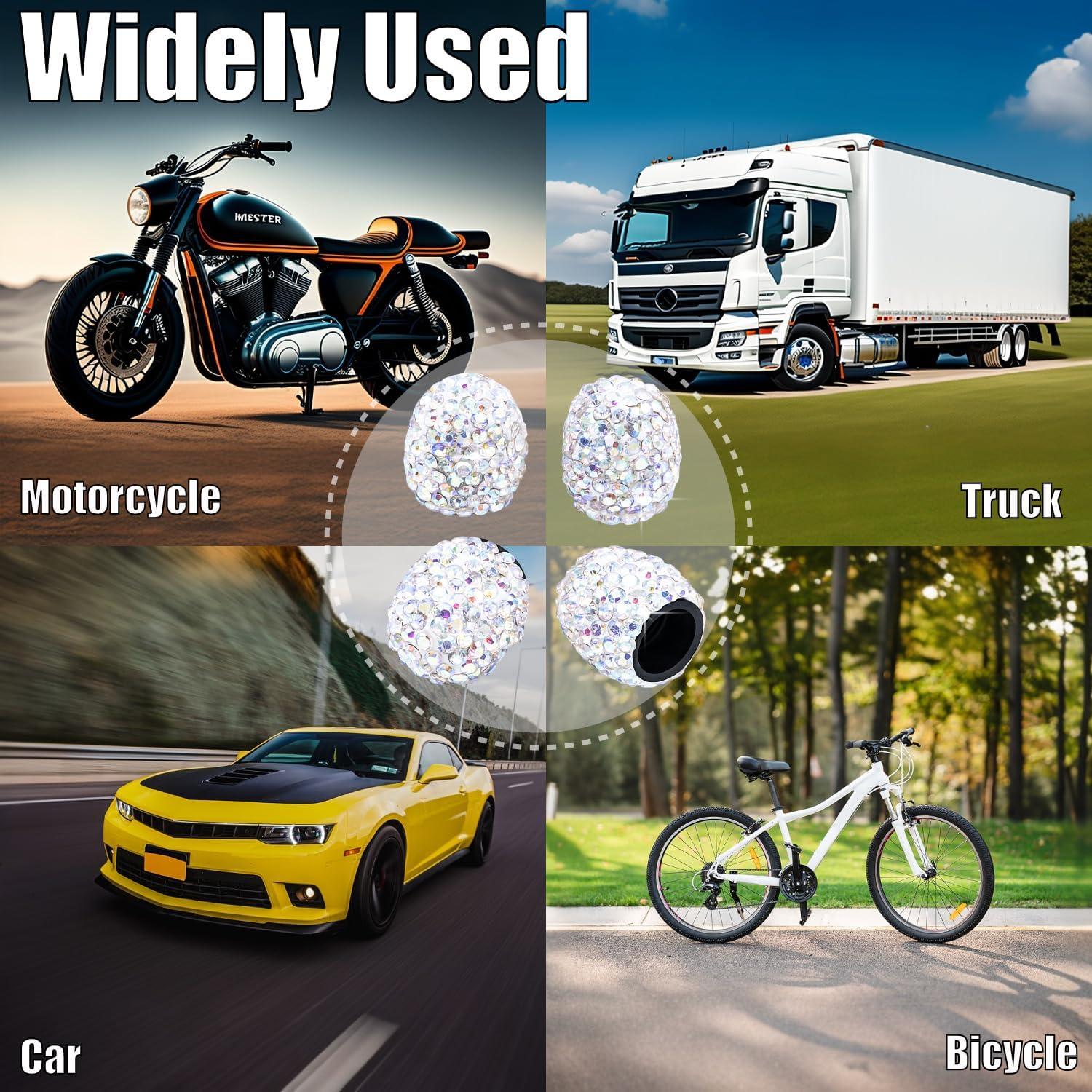 4 Tapas de Válvula de Neumático MEAJOO Colorido Universal