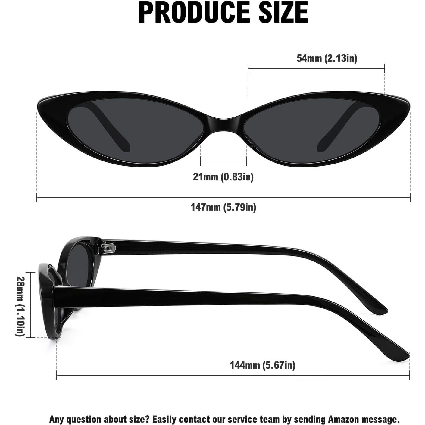 Gafas de sol retro STORYCOAST UV400 para mujeres, marco delgado