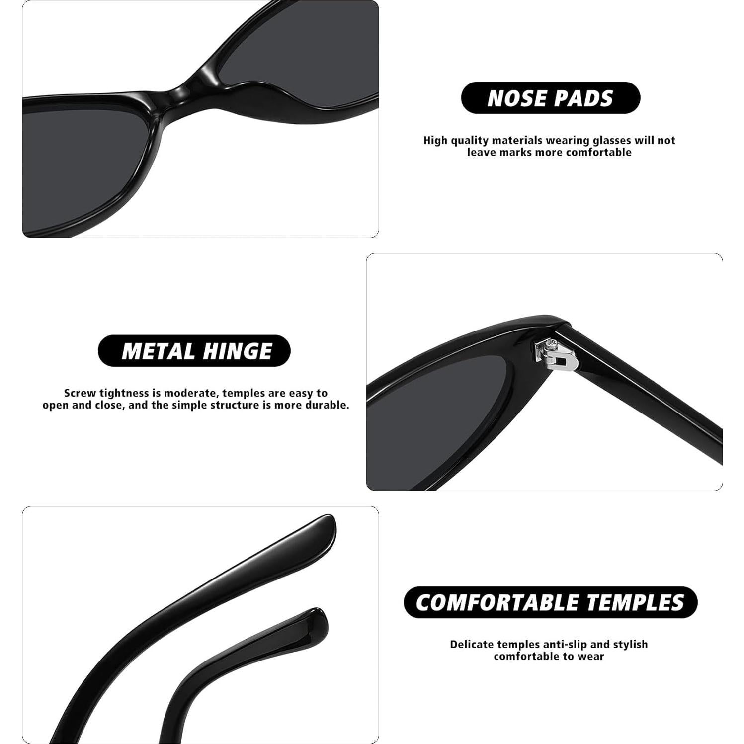 Gafas de sol retro STORYCOAST UV400 para mujeres, marco delgado