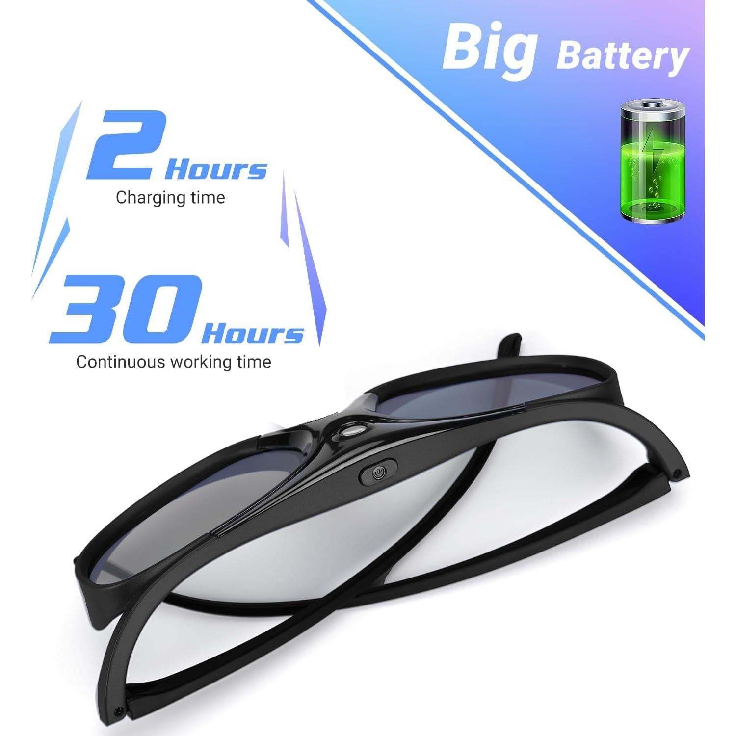 Gafas 3D DLP Link ELEPHAS 144Hz recargables para proyectores