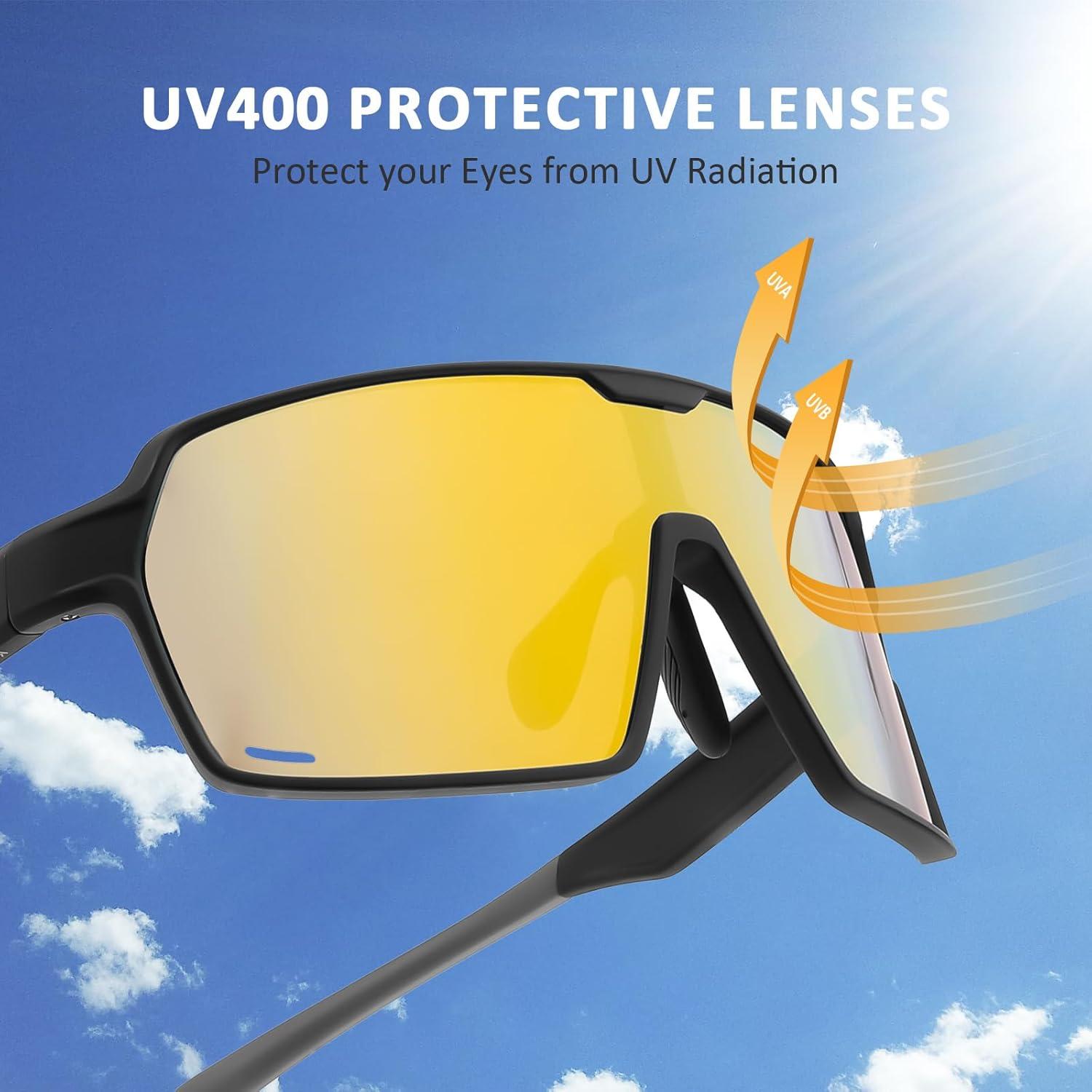 Gafas de sol deportivas Karsaer unisex con protección UV