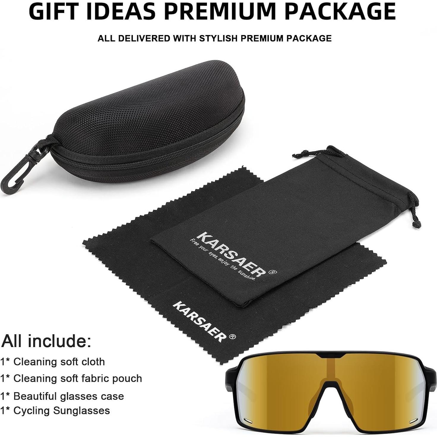 Gafas de sol deportivas Karsaer unisex con protección UV