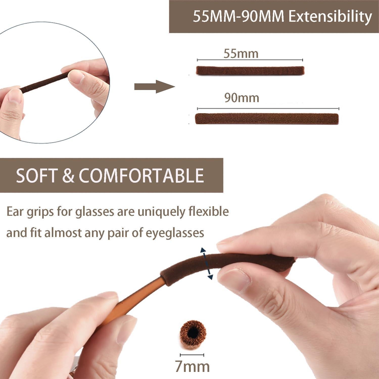 Almohadillas Antideslizantes para Gafas de Algodón - 4 Pzas