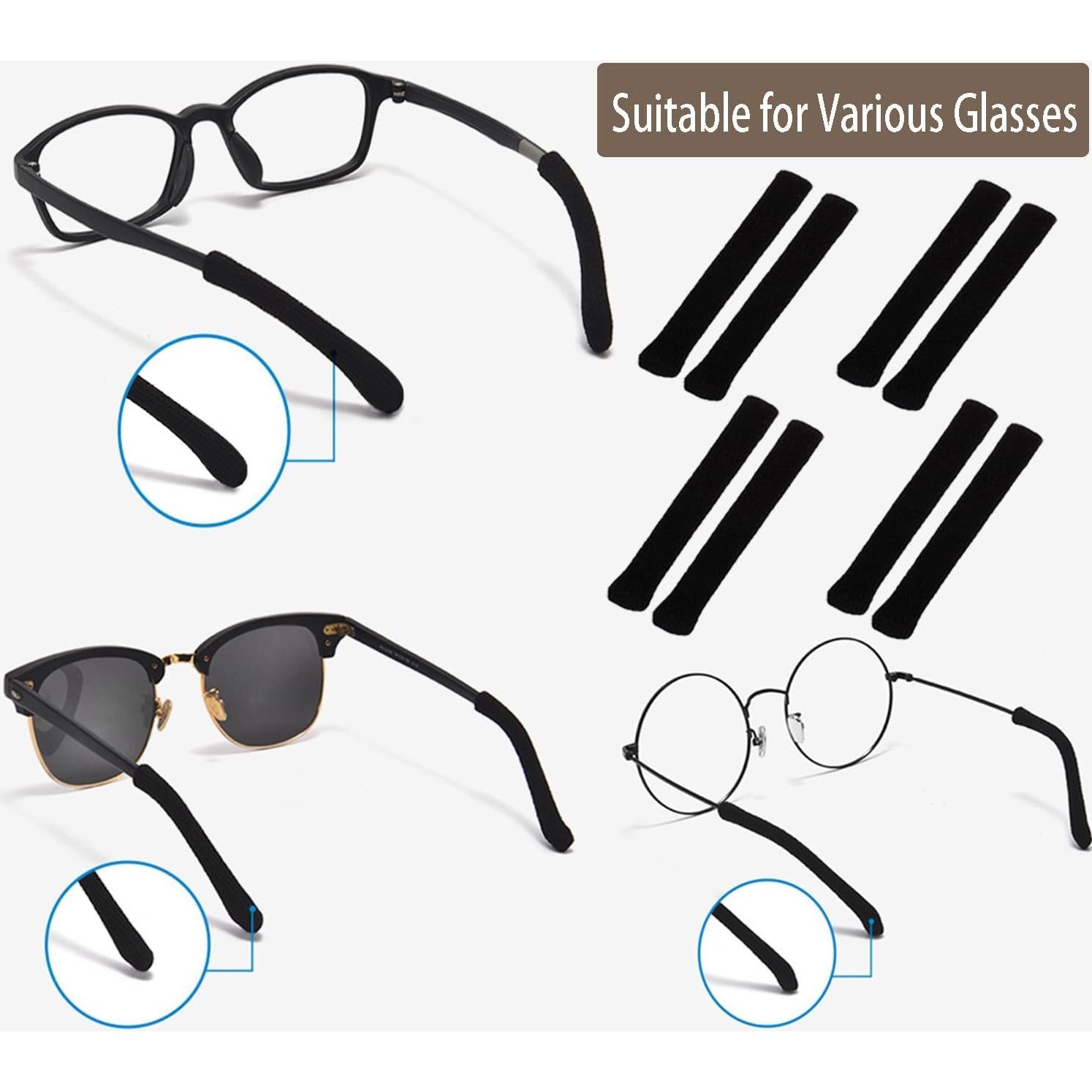 Almohadillas Antideslizantes para Gafas de Algodón - 4 Pzas