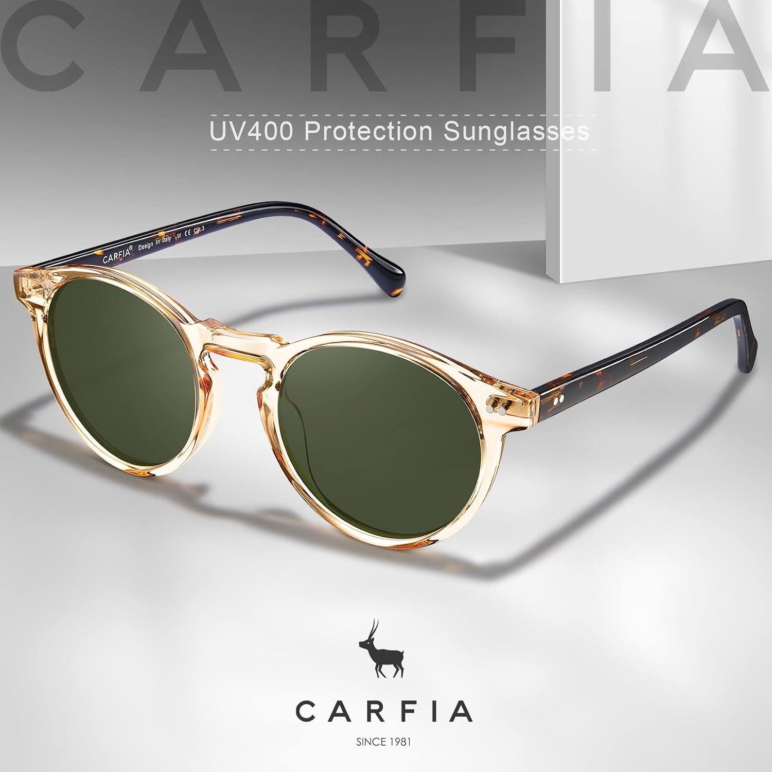 Gafas de sol redondas CARFIA con protección UV polarizada