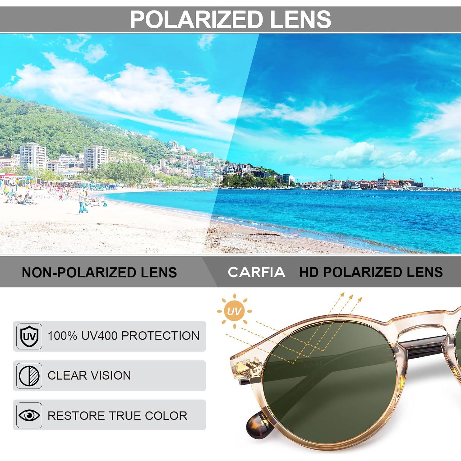 Gafas de sol redondas CARFIA con protección UV polarizada