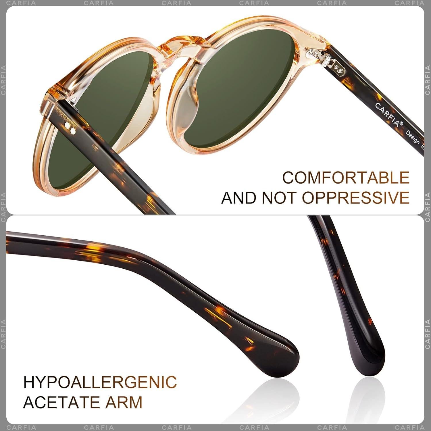 Gafas de sol redondas CARFIA con protección UV polarizada