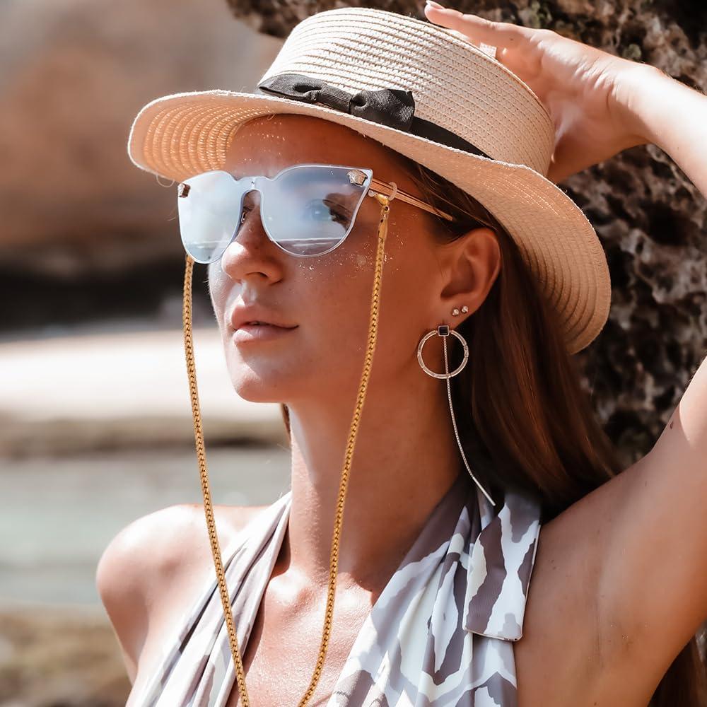 Cadena de Gafas de Acero Inoxidable para Mujeres - 73.66 cm - Oro