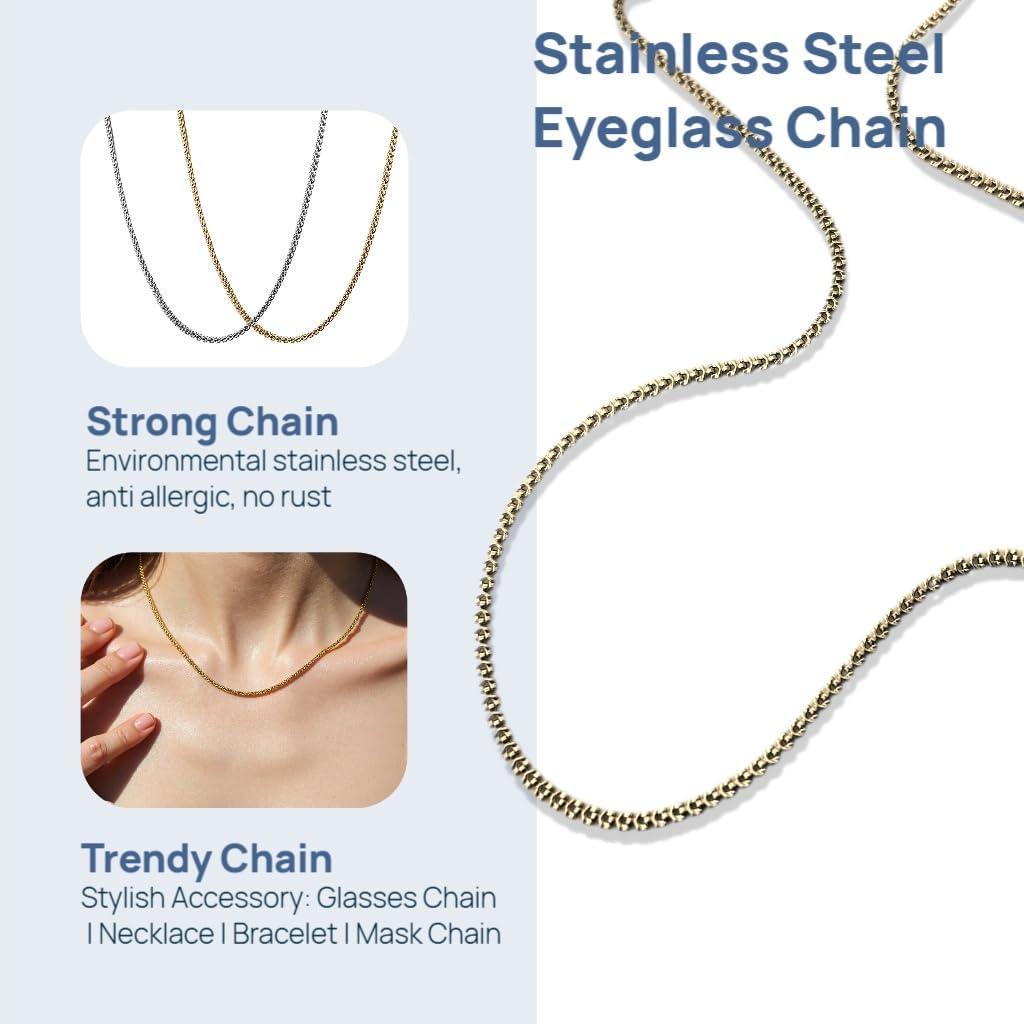 Cadena para Gafas de Acero Inoxidable Elegante 73.66cm