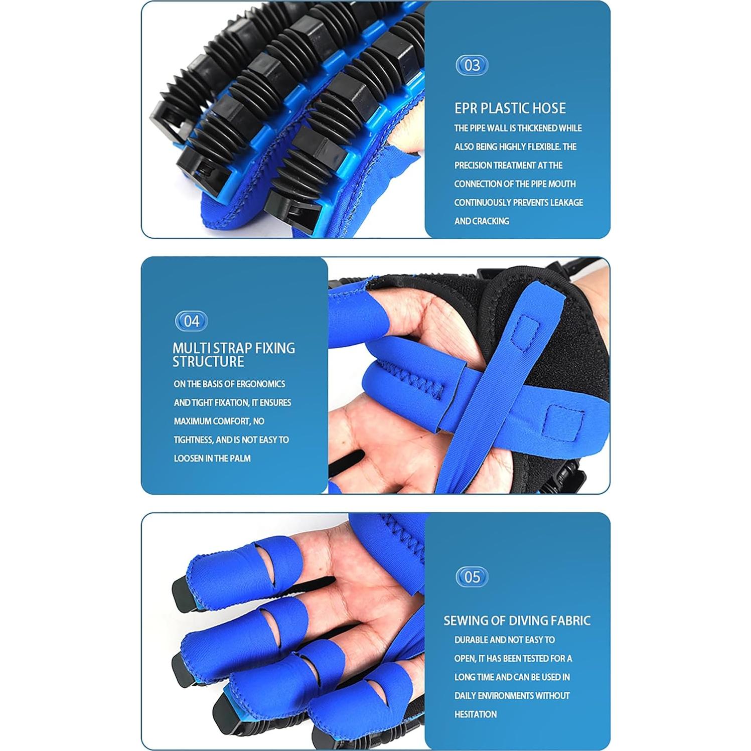 Guantes Robóticos de Rehabilitación OUOQNUE, Grande, 9 Niveles