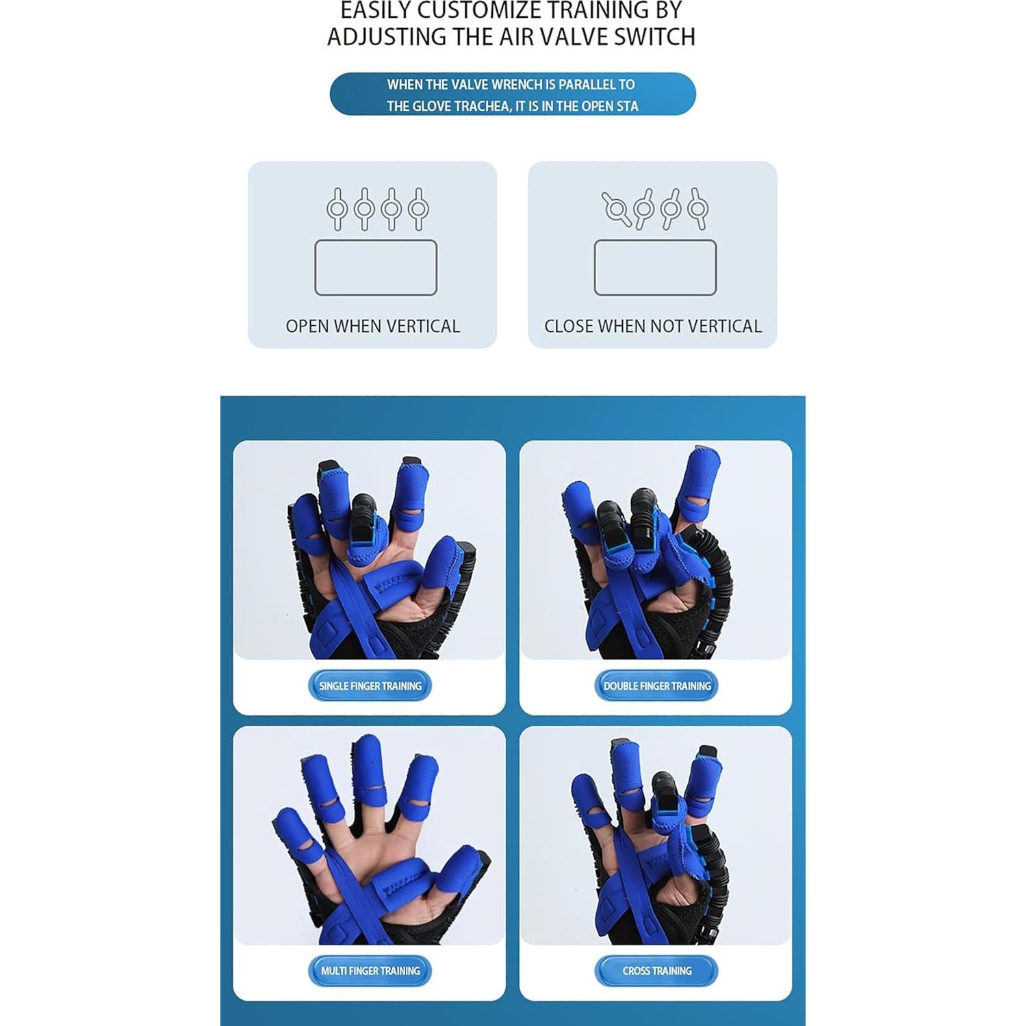 Guantes Robóticos de Rehabilitación OUOQNUE, Grande, 9 Niveles