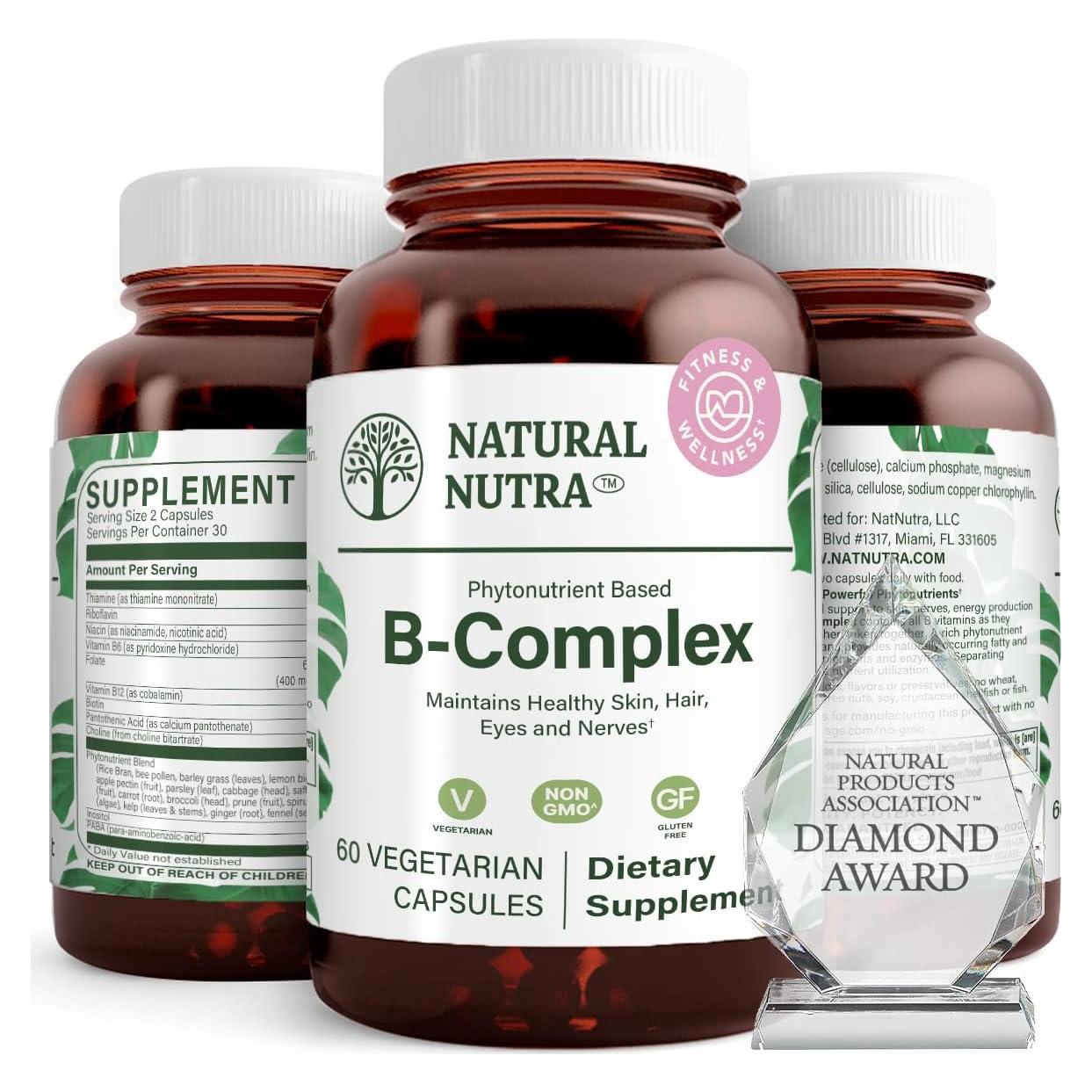Complejo de Vitaminas B Natural Nutra 60 Cápsulas Vegetarianas