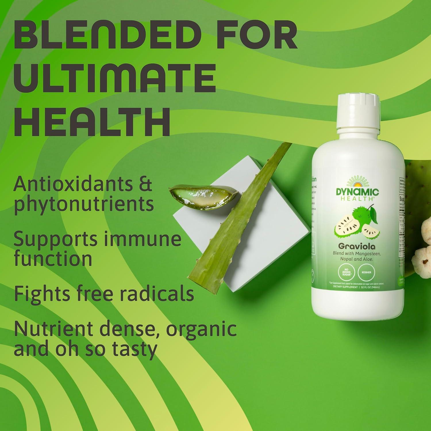 Mezcla de Graviola Dynamic Health 100% Orgánica 946ml