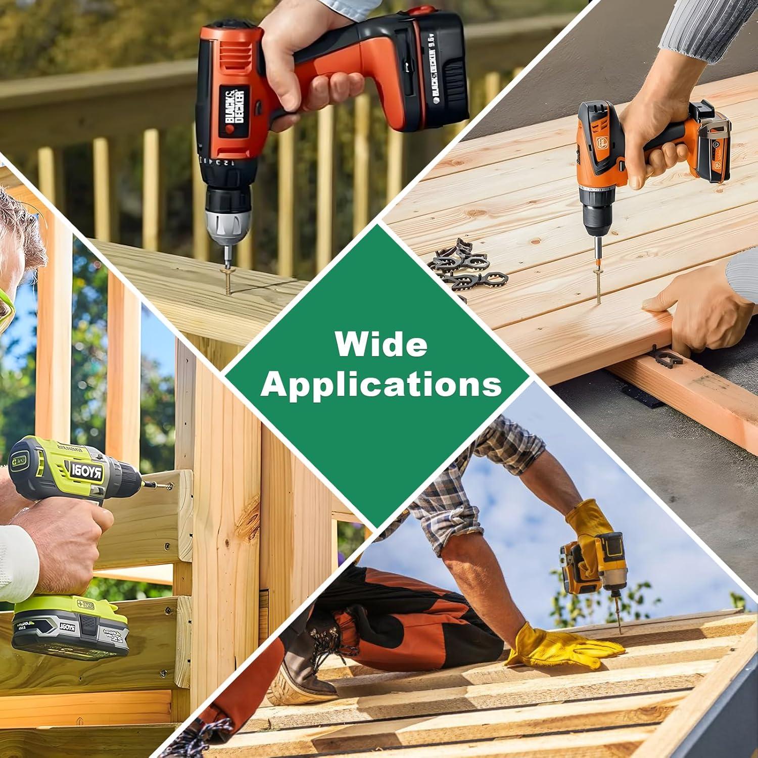 Kit de Tornillos para Madera FMhotu 50 Pcs 73 mm Tan