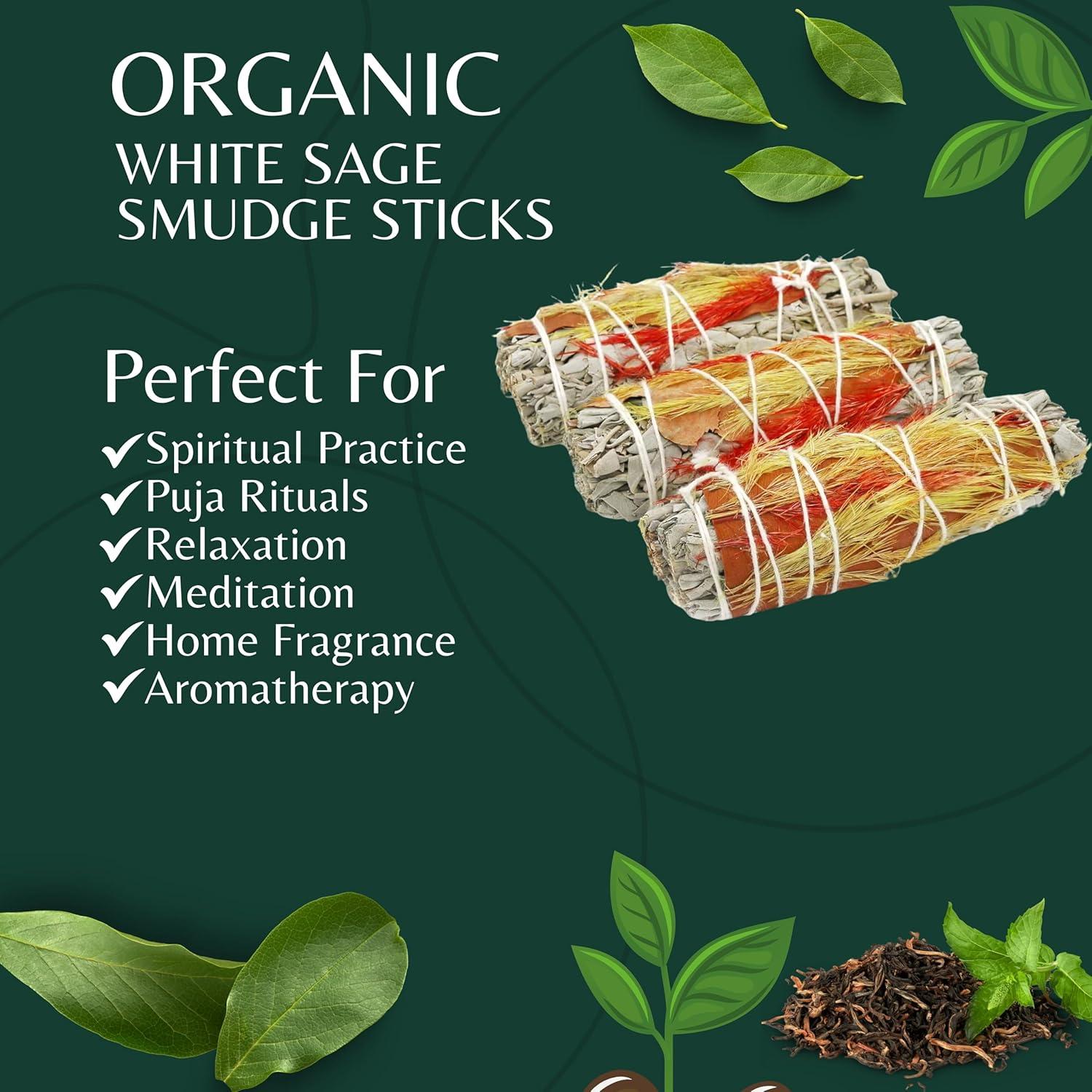 Barras de Alma Salvia Blanca - 3 Barras de Ahumado 10cm