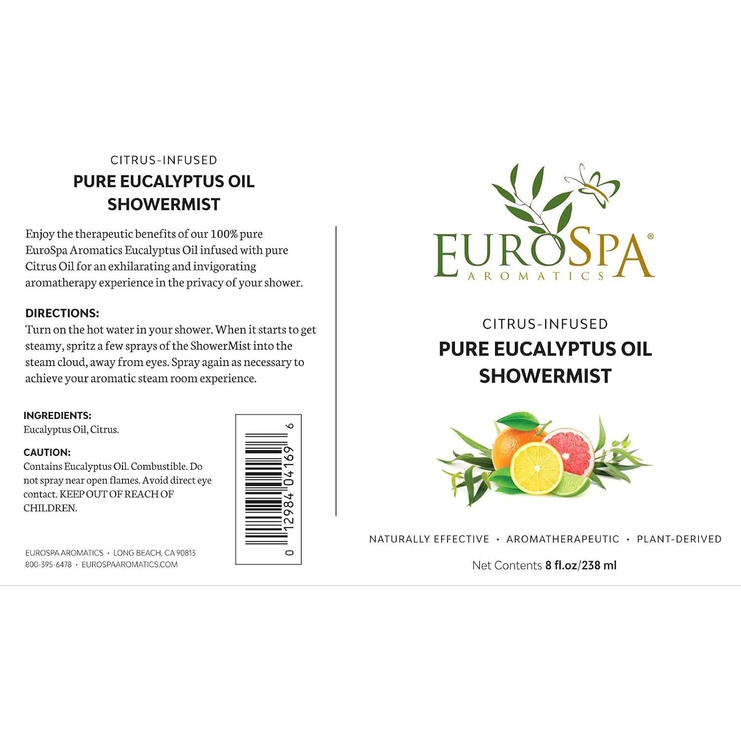 Aceite de Eucalipto Puro EuroSpa Aromatics 59ml Spray Aromaterapia