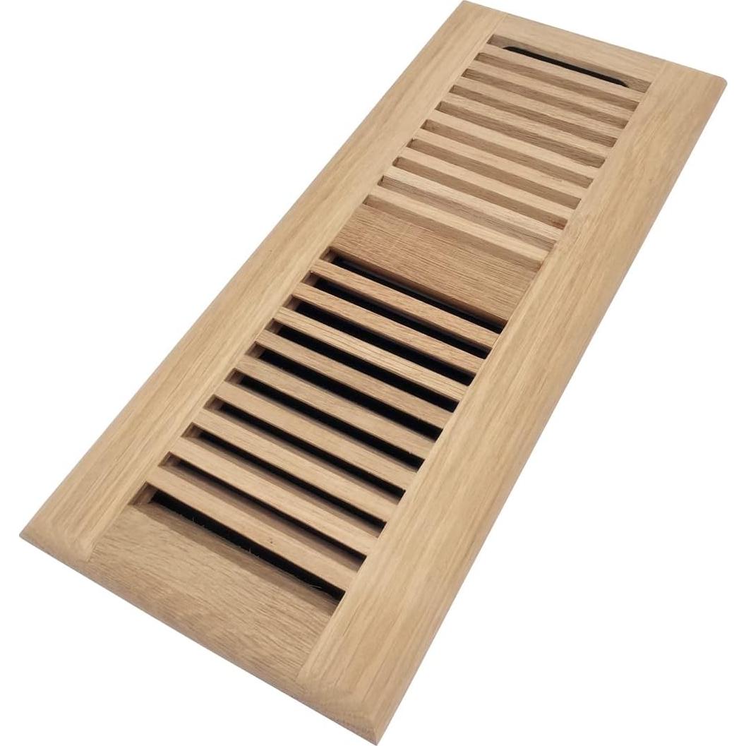 Registro de Piso de Madera Homewell 2 Pcs Roble Blanco 4x12 cm