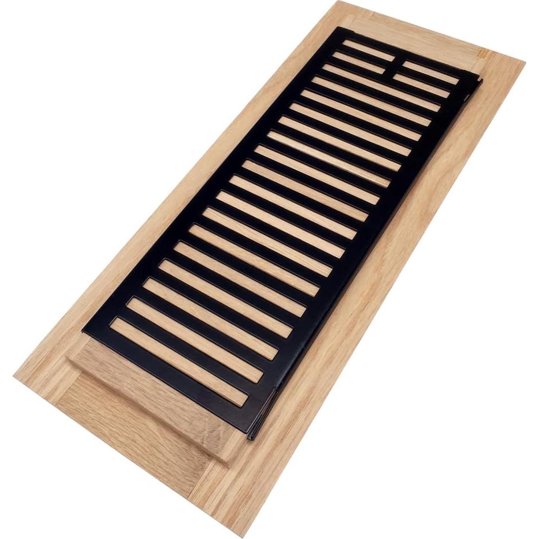 Registro de Piso de Madera Homewell 2 Pcs Roble Blanco 4x12 cm