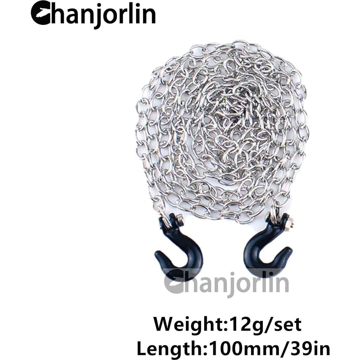 Cadena de Remolque de Metal RC 1/10 Chanjorlin - Negro