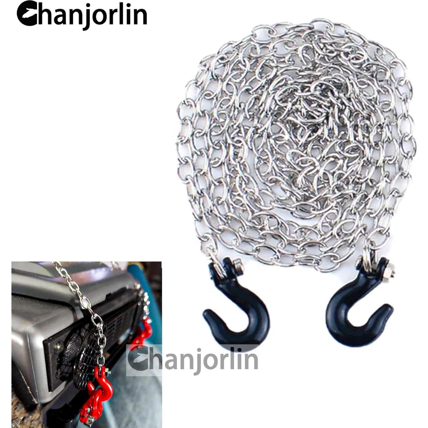 Cadena de Remolque de Metal RC 1/10 Chanjorlin - Negro