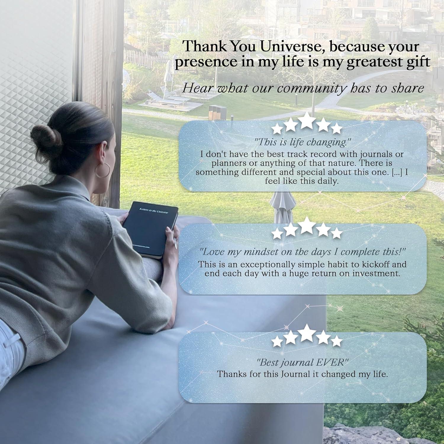 Diario de Gratitud Diaria Cartas al Universo 160 Páginas