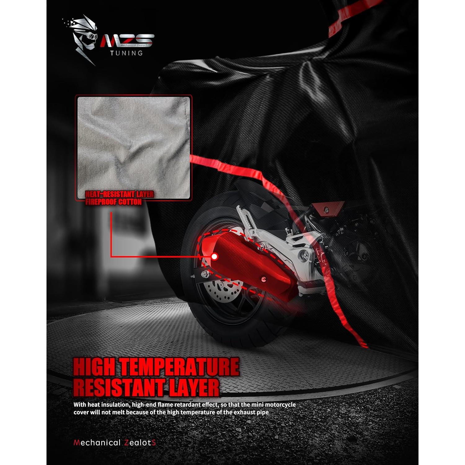 Cubierta de motocicleta MZS 73" impermeable para scooter