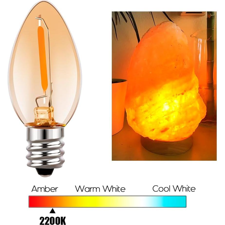 Bombillas LED Ámbar Emotionlite E12 0.6W Paquete de 4