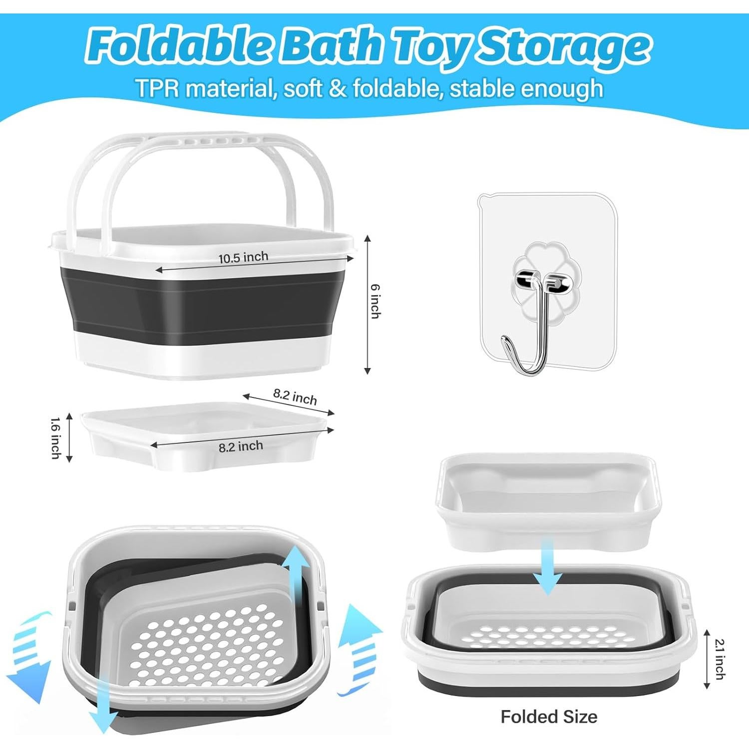 Organizador de Juguetes de Baño Plegable Anivia - Secado Rápido