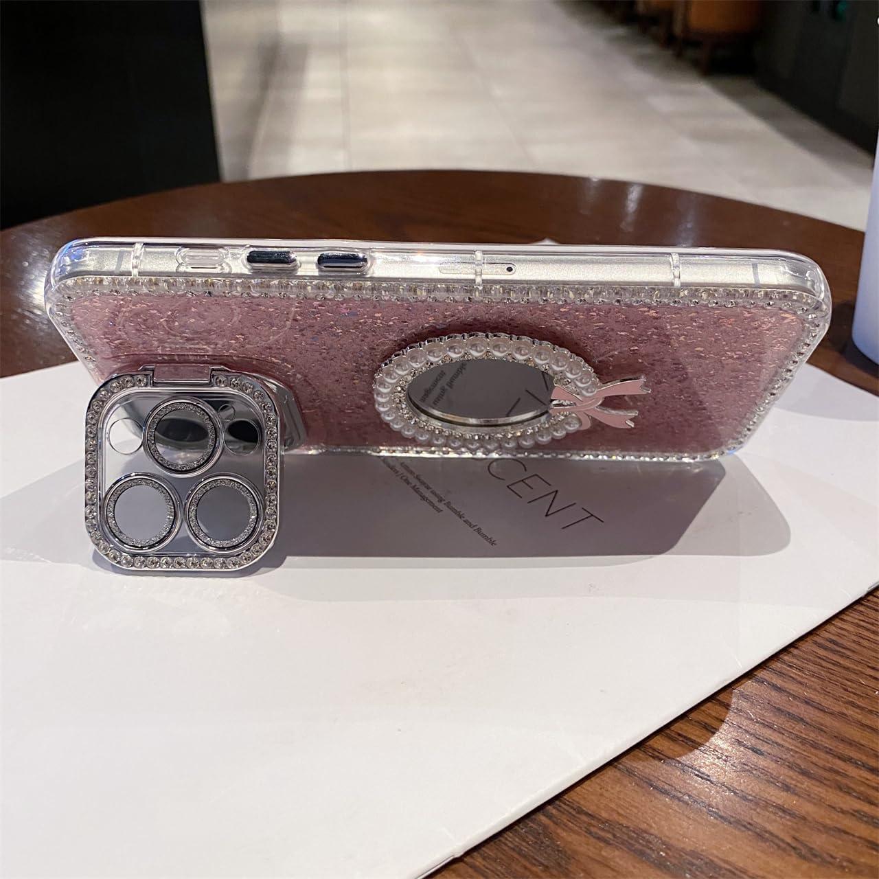 Funda protectora TPU para iPhone 16 Pro Max con soporte y brillo