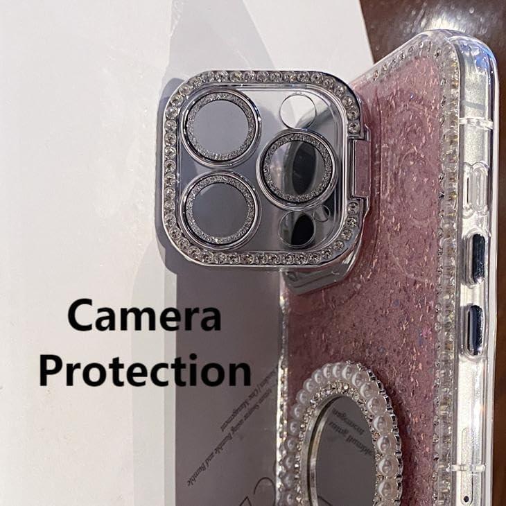 Funda protectora TPU para iPhone 16 Pro Max con soporte y brillo