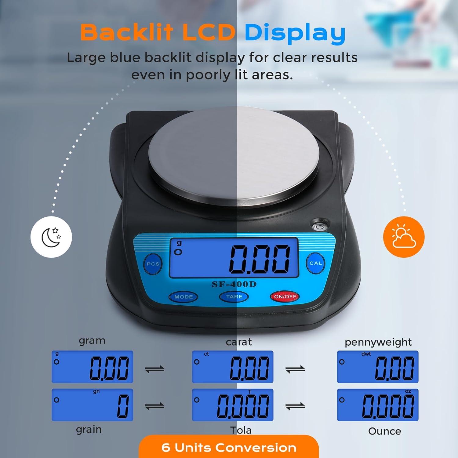 Báscula Digital Bonvoisin 600g x 0.01g Pantalla LCD