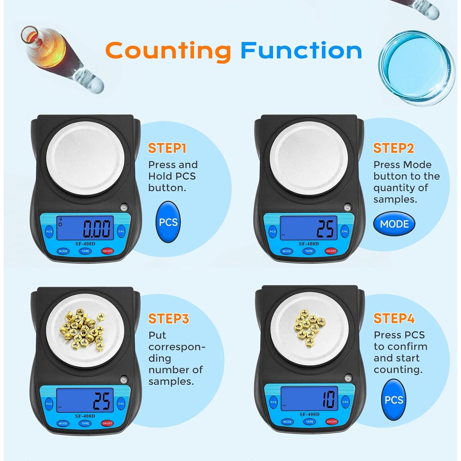 Báscula Digital Bonvoisin 600g x 0.01g Pantalla LCD