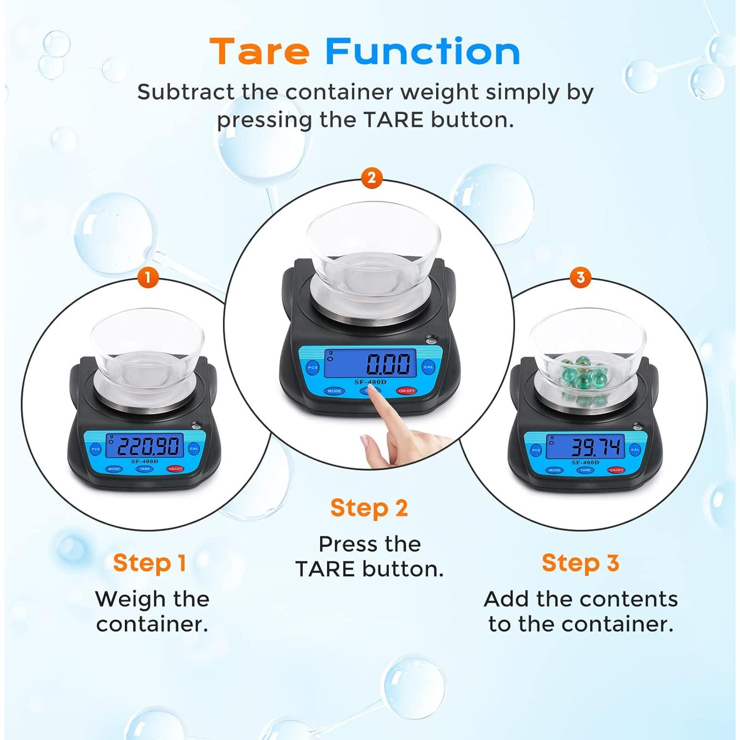 Báscula Digital Bonvoisin 600g x 0.01g Pantalla LCD
