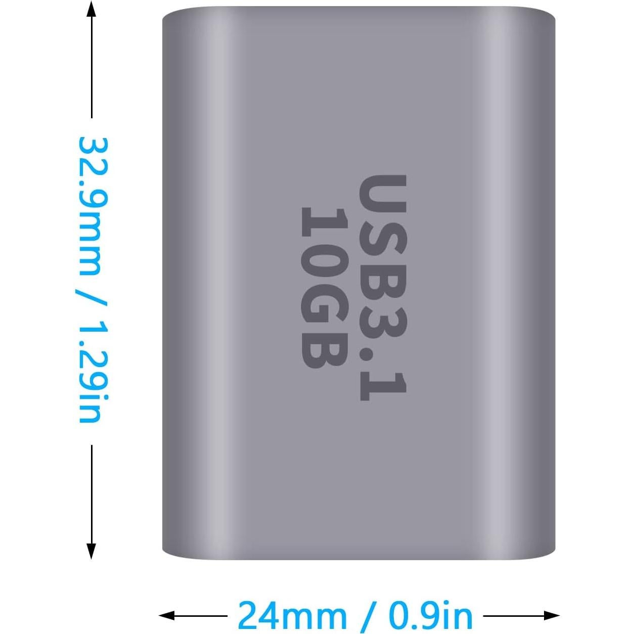 Adaptador Poyiccot USB C a A 3.1 Gen2 10Gbps 1-Pack